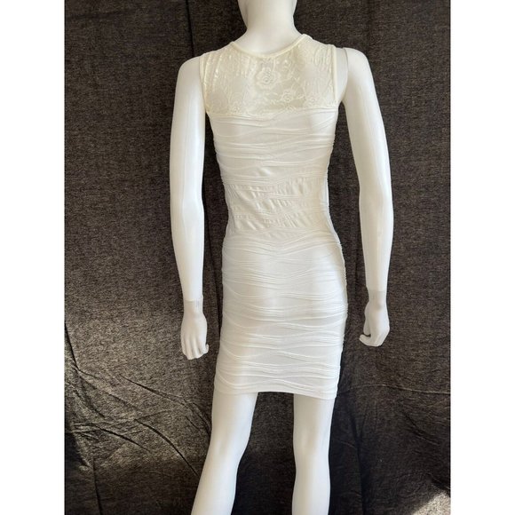 Colorful Women's Dress Lace Summer Beach Cocktail Bodycon White Size S - Picture 3 of 5